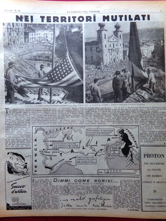La Domenica del Corriere 28 Settembre 1947 Gorizia Trieste Cartapesta … | Immagine Gallery 4