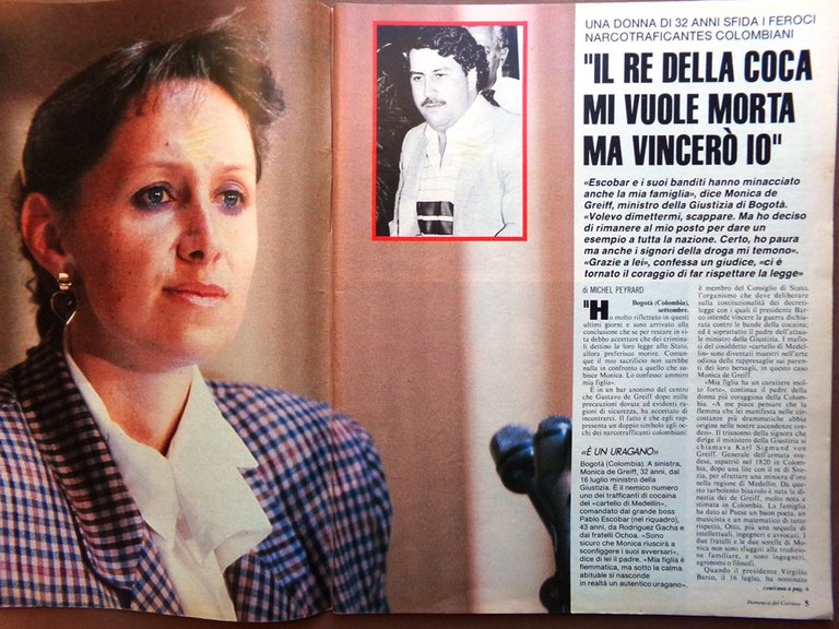 La Domenica del Corriere 28 Settembre 1989 De Greiff Hemingway …