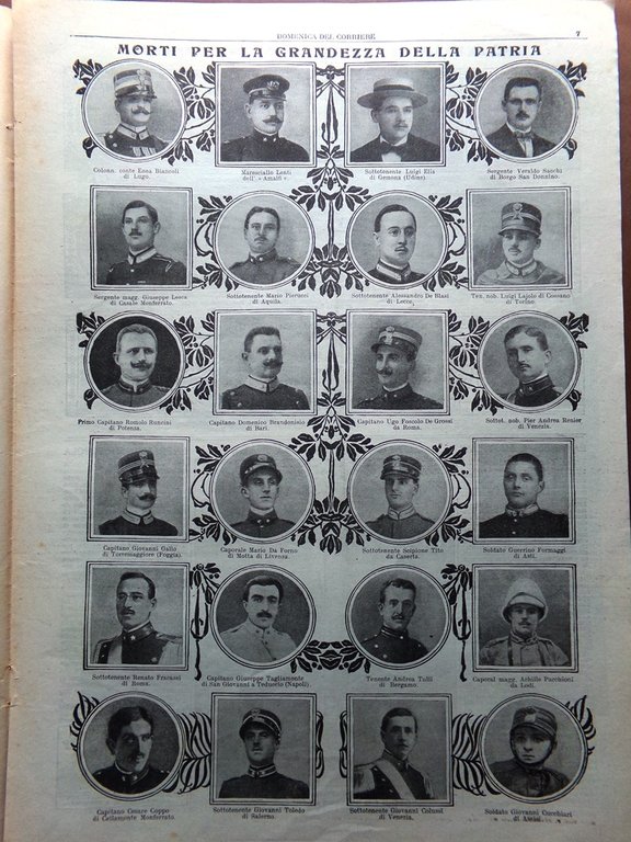 La Domenica del Corriere 29 Agosto 1915 WW1 Forte Pozzi …