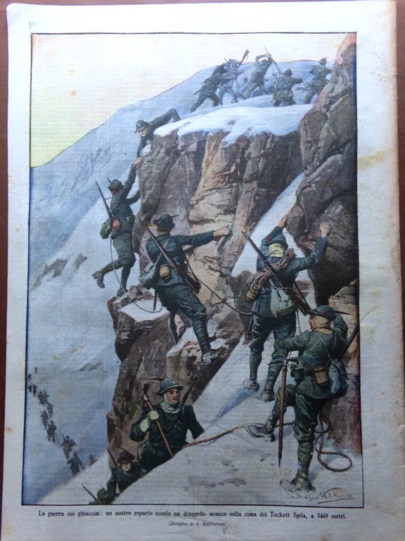 La Domenica del Corriere 29 Agosto 1915 WW1 Forte Pozzi …