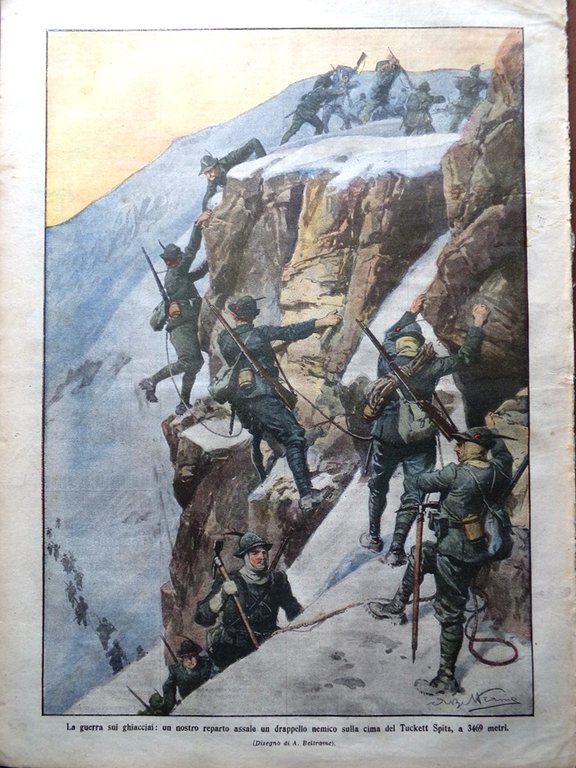 La Domenica del Corriere 29 Agosto 1915 WW1 Forte Pozzi …