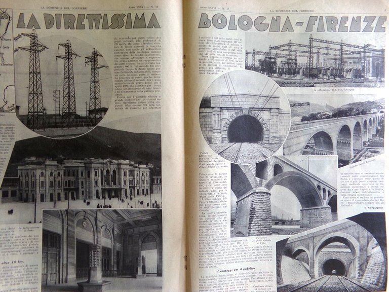 La Domenica del Corriere 29 Aprile 1934 Alpini Bologna Firenze …