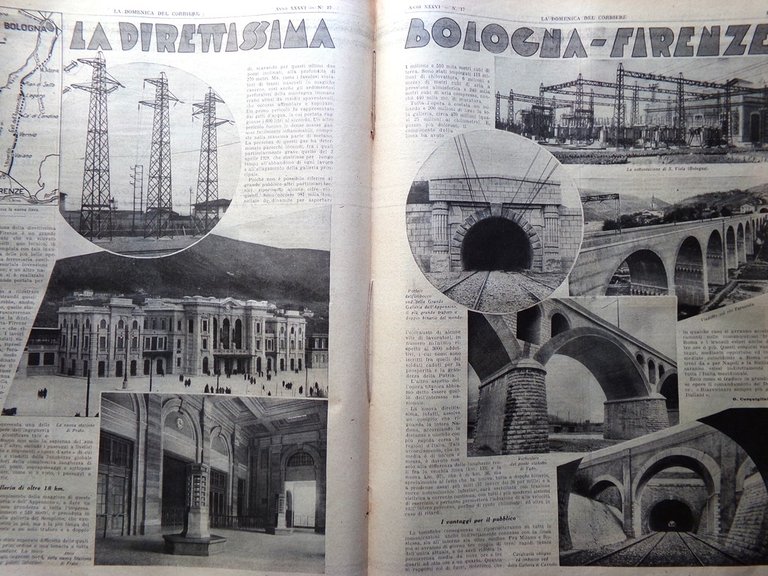 La Domenica del Corriere 29 Aprile 1934 Alpini Bologna Firenze …