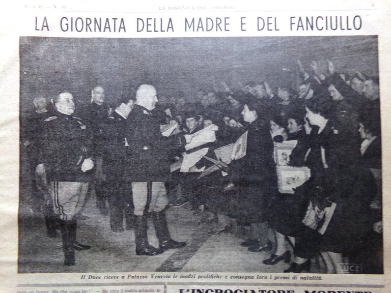 La Domenica del Corriere 29 Dicembre 1940 WW2 Duce Cometa …