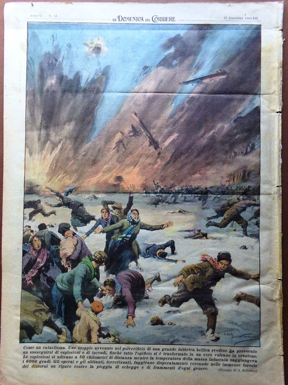 La Domenica del Corriere 29 Dicembre 1940 WW2 Duce Cometa …