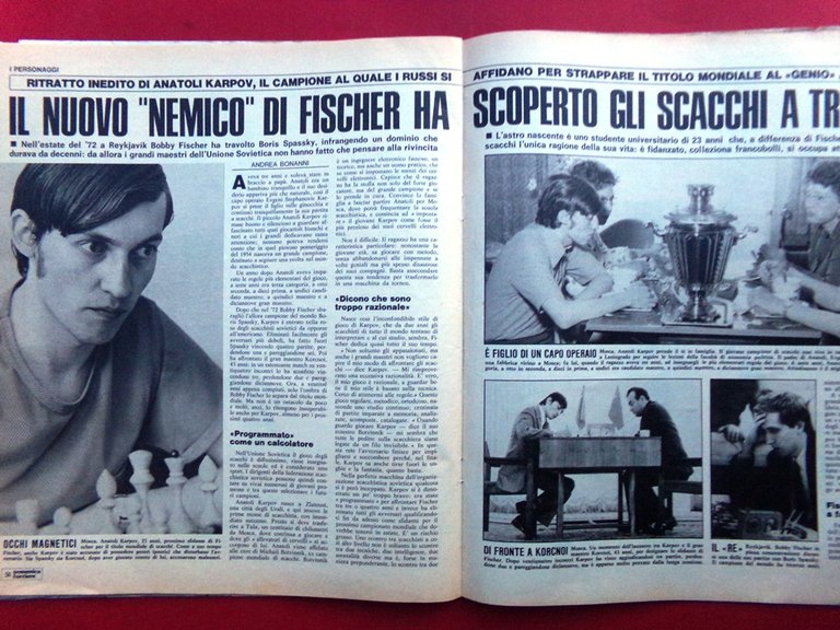 La Domenica del Corriere 29 Dicembre 1974 Vangeli Naif Karpov …