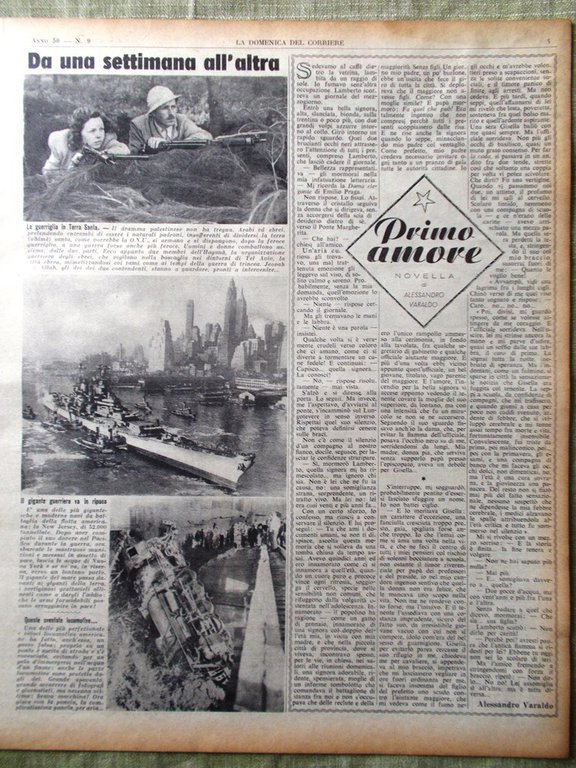La Domenica del Corriere 29 Febbraio 1948 Divisione Germania Hollywood …