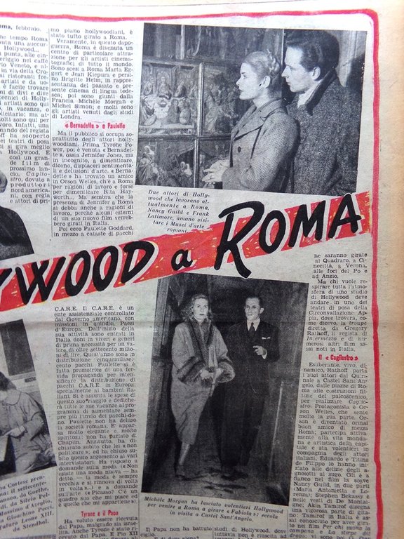 La Domenica del Corriere 29 Febbraio 1948 Divisione Germania Hollywood …