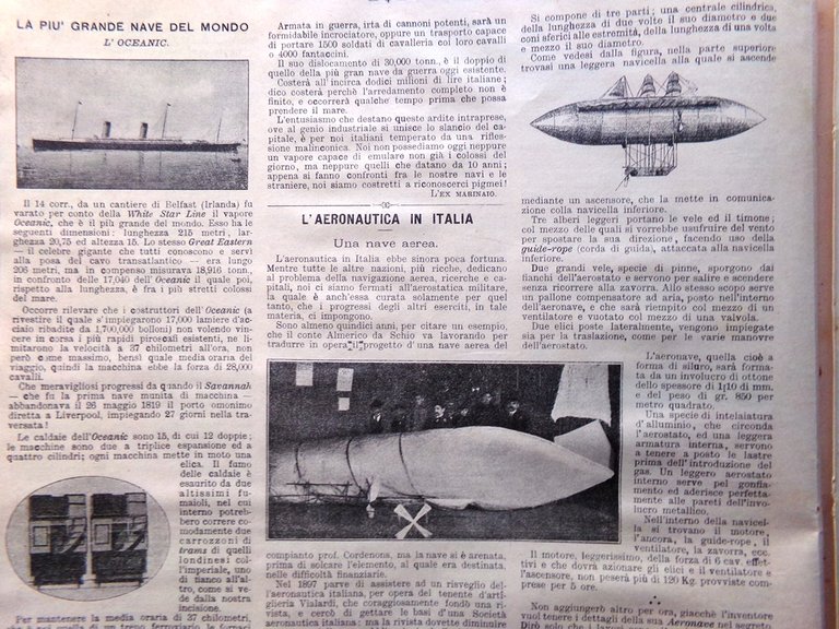 La Domenica del Corriere 29 Gennaio 1899 Alicante Vittoria Oceanic …