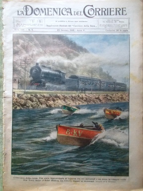 La Domenica del Corriere 29 Gennaio 1928 Valentino Nicaragua Esposizione … | Immagine Gallery 1