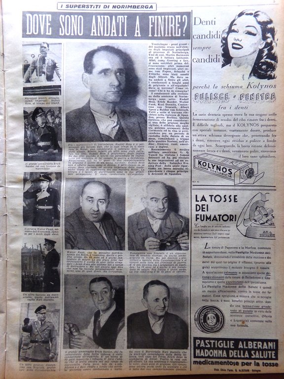 La Domenica del Corriere 29 Gennaio 1950 Superstiti Norimberga Price …