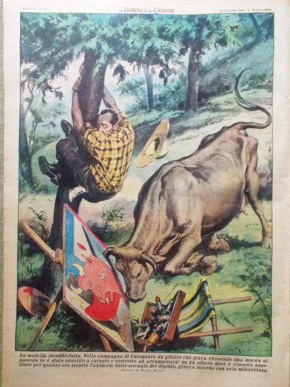 La Domenica del Corriere 29 Giugno 1952 Musco Fagioli Macchine … | Immagine Gallery 3