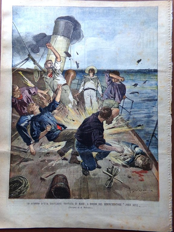 La Domenica del Corriere 29 Luglio 1900 Bertelli Garioni Sweney …