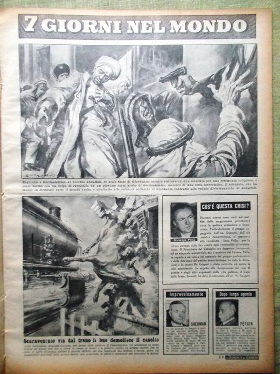 La Domenica del Corriere 29 Luglio 1951 Abd Allah I …