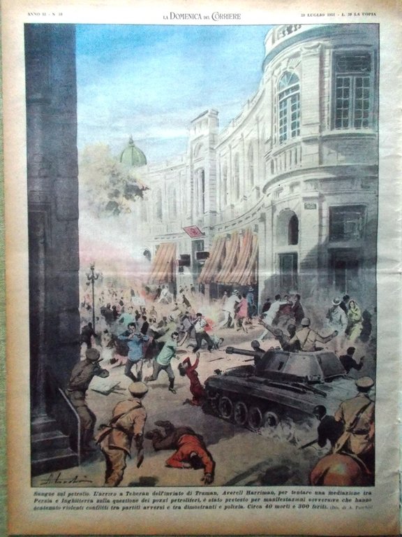 La Domenica del Corriere 29 Luglio 1951 Abd Allah I …