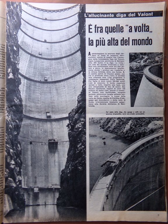 La Domenica del Corriere 29 Luglio 1962 Diga Vajont Gattopardo … | Immagine Gallery 3