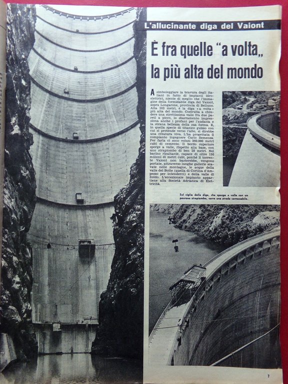 La Domenica del Corriere 29 Luglio 1962 Diga Vajont Gattopardo … | Immagine Gallery 4