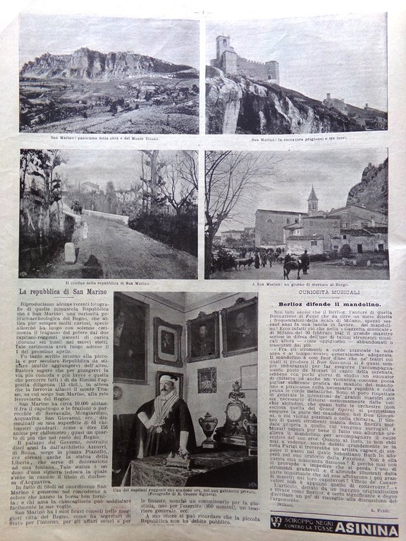 La Domenica del Corriere 29 Marzo 1903 Roccasecca Brunetiere Vesuvio …