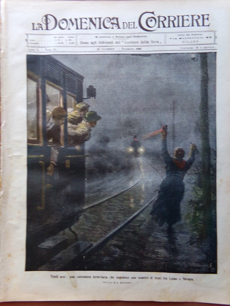 La Domenica del Corriere 29 Novembre 1908 Università Napoli Alluvioni …