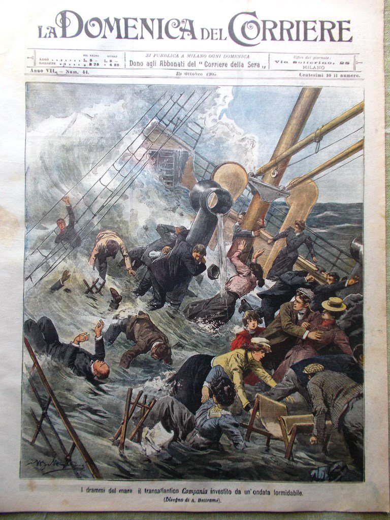 La Domenica del Corriere 29 Ottobre 1905 Galleria del Sempione …