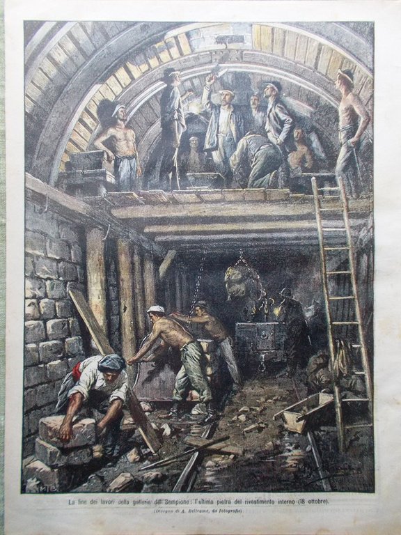 La Domenica del Corriere 29 Ottobre 1905 Galleria del Sempione …