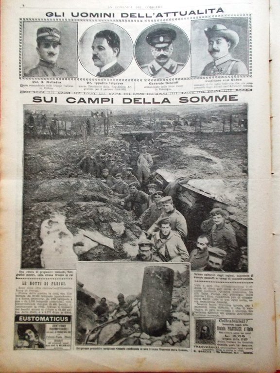 La Domenica del Corriere 29 Ottobre 1916 WW1 Somme Asiago …