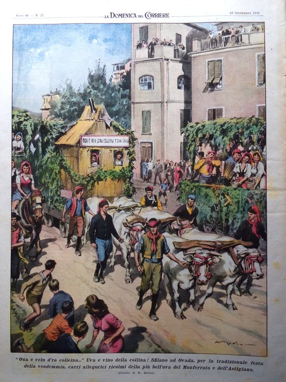 La Domenica del Corriere 29 Settembre 1946 Ovada Gervasutti Norvegia … | Immagine Gallery 3