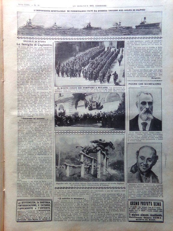 La Domenica del Corriere 3 Agosto 1924 Cinema Bottecchia Saronno …