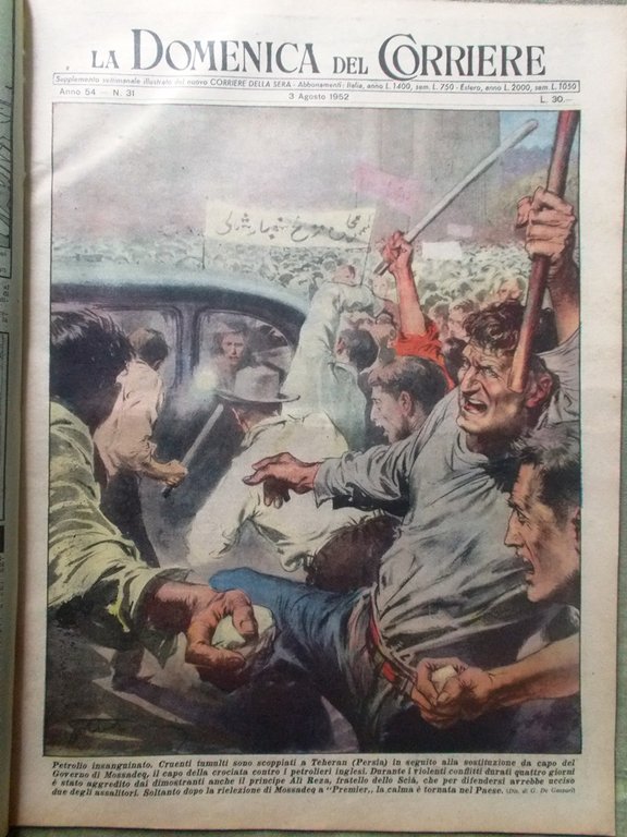 La Domenica del Corriere 3 Agosto 1952 Morte Evita Peron … | Immagine Gallery 1