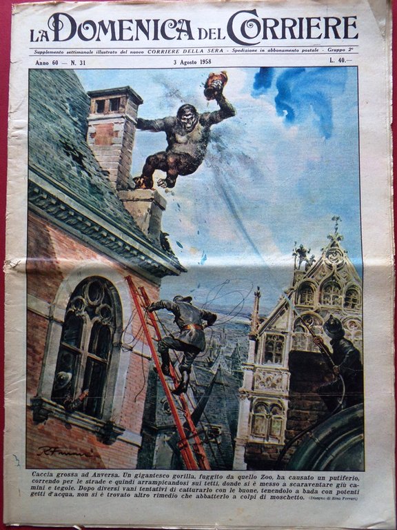 La Domenica del Corriere 3 Agosto 1958 Tragedie Sport Borroni … | Immagine Gallery 1