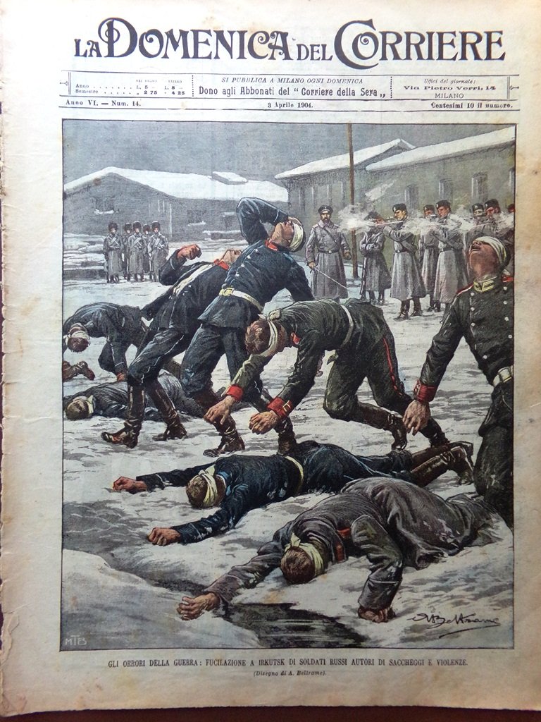 La Domenica del Corriere 3 Aprile 1904 Caltanissetta Spagna Leone …