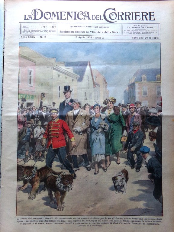 La Domenica del Corriere 3 Aprile 1932 Borsa Milano Jamara … | Immagine Gallery 1