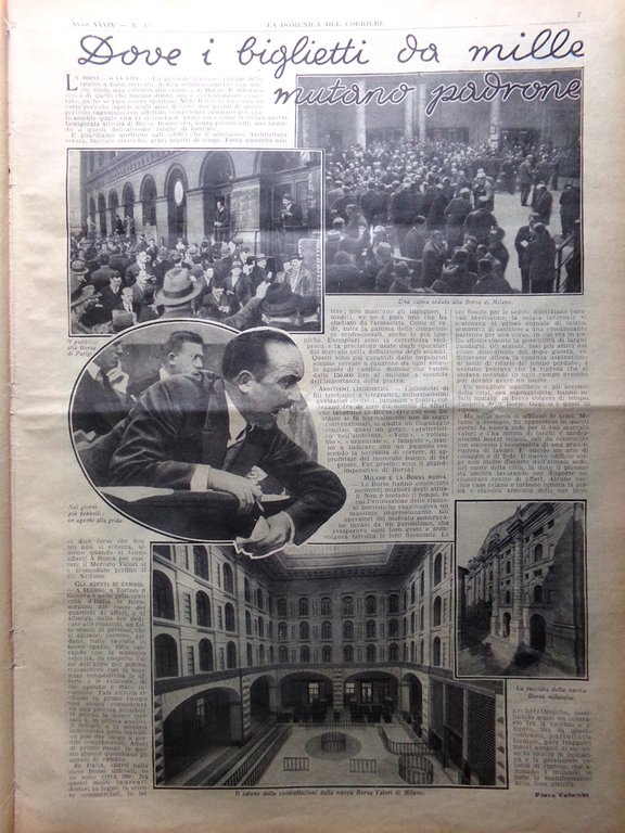La Domenica del Corriere 3 Aprile 1932 Borsa Milano Jamara …