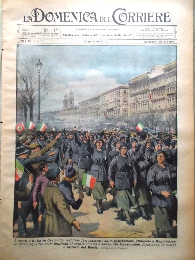 La Domenica del Corriere 3 Aprile 1938 D'Annunzio Spiriti Medium … | Immagine principale