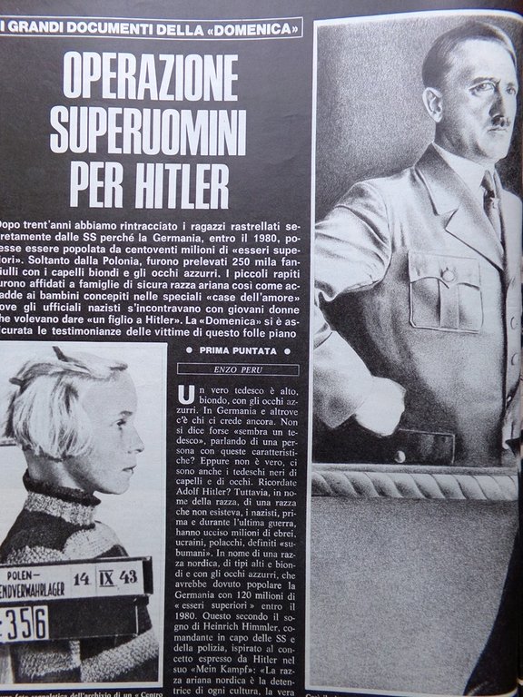 La Domenica del Corriere 3 Aprile 1975 Hitler Vini Papi …