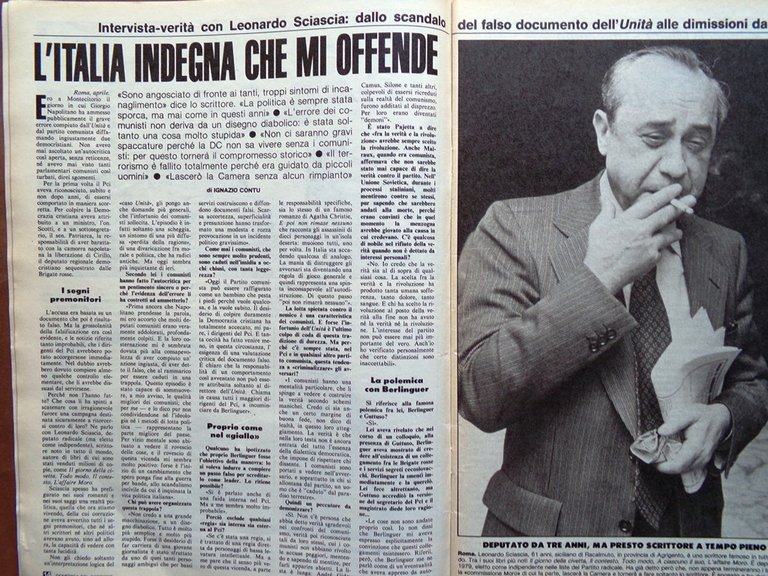 La Domenica del Corriere 3 Aprile 1982 Pozzi Antognoni Craxi …