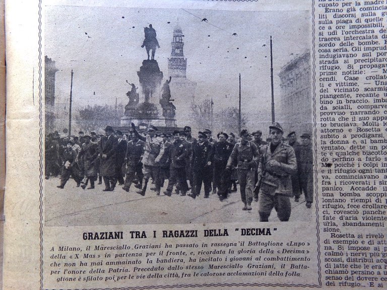 La Domenica del Corriere 3 Dicembre 1944 WW2 Kesselring Graziani …