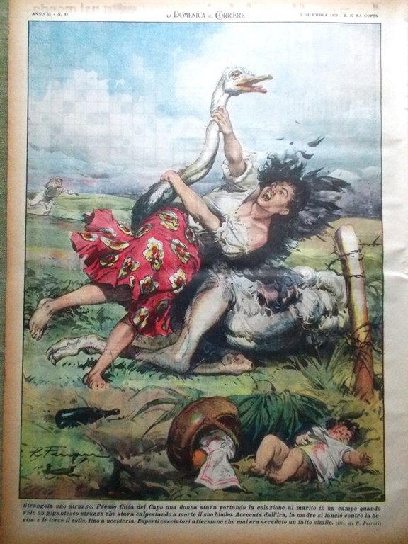 La Domenica del Corriere 3 Dicembre 1950 De Filippo Attentati …