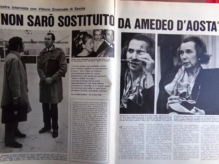 La Domenica del Corriere 3 Dicembre 1968 Carozzo Savoia Moro …