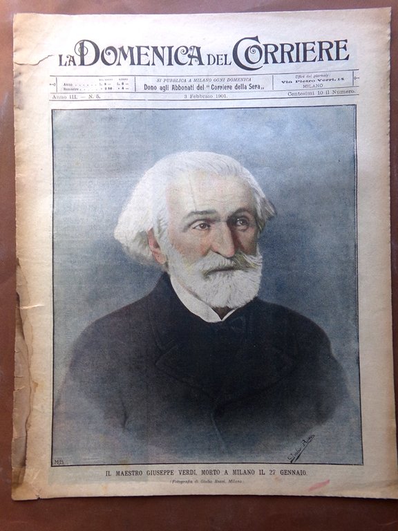 La Domenica del Corriere 3 Febbraio 1901 Morte di Giuseppe … | Immagine Gallery 1