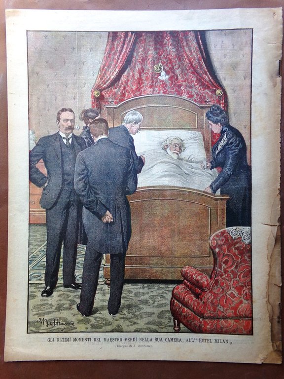 La Domenica del Corriere 3 Febbraio 1901 Morte di Giuseppe …