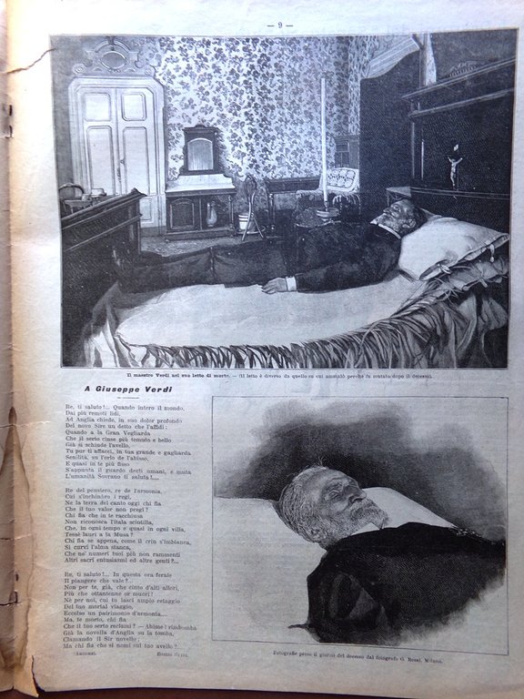 La Domenica del Corriere 3 Febbraio 1901 Morte di Giuseppe …