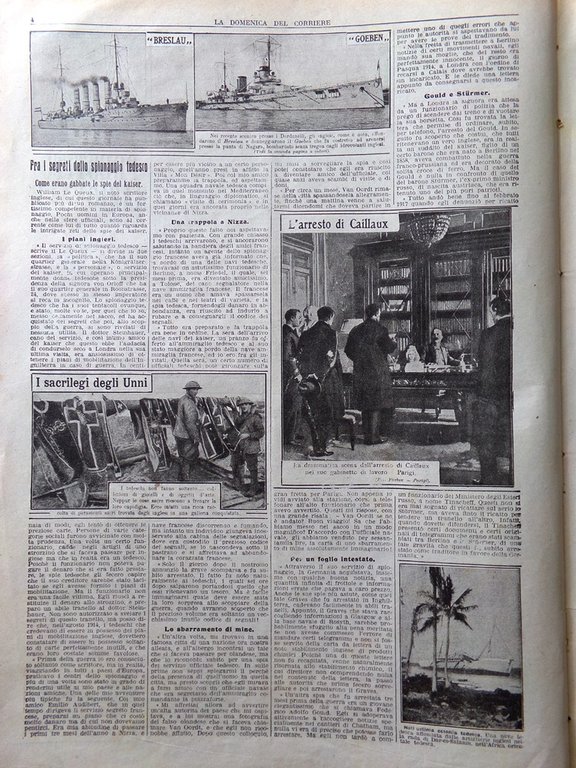 La Domenica del Corriere 3 Febbraio 1918 WW1 Goeben Taylorismo …