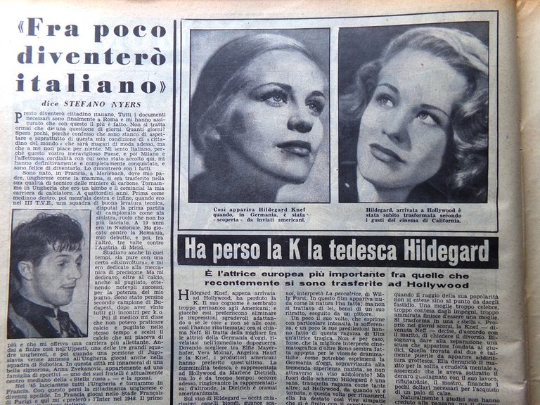 La Domenica del Corriere 3 Febbraio 1952 Romanov Savoia Hildegard … | Immagine Gallery 2