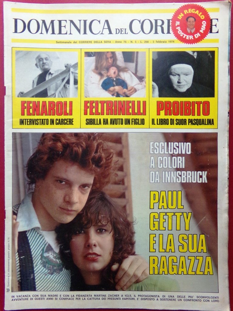 La Domenica del Corriere 3 Febbraio 1974 Getty Mao Cina …