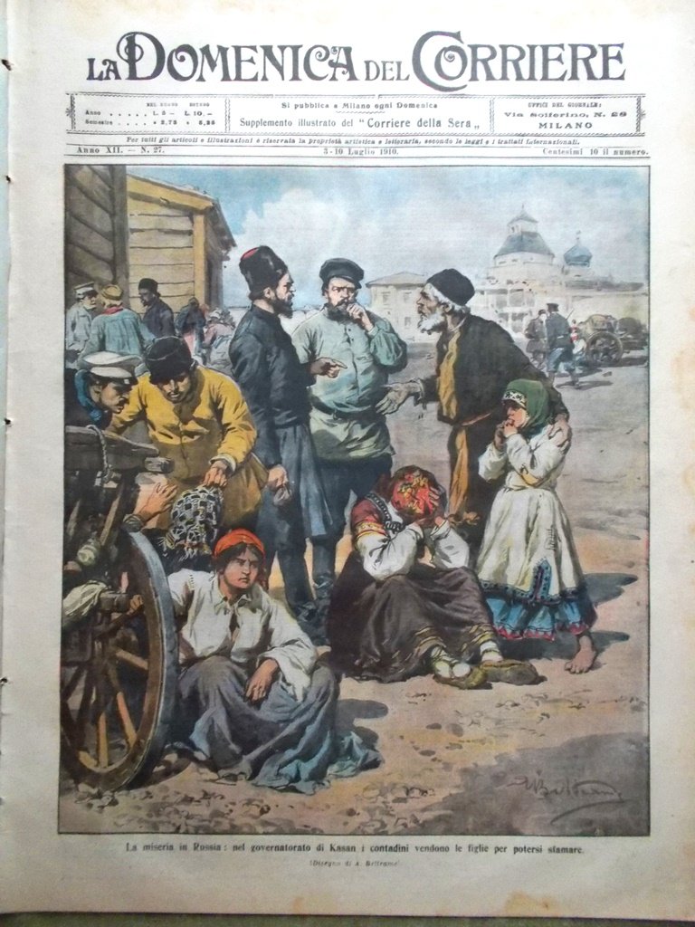 La Domenica del Corriere 3 Luglio 1910 Schiaparelli Streghe Ascoli … | Immagine principale