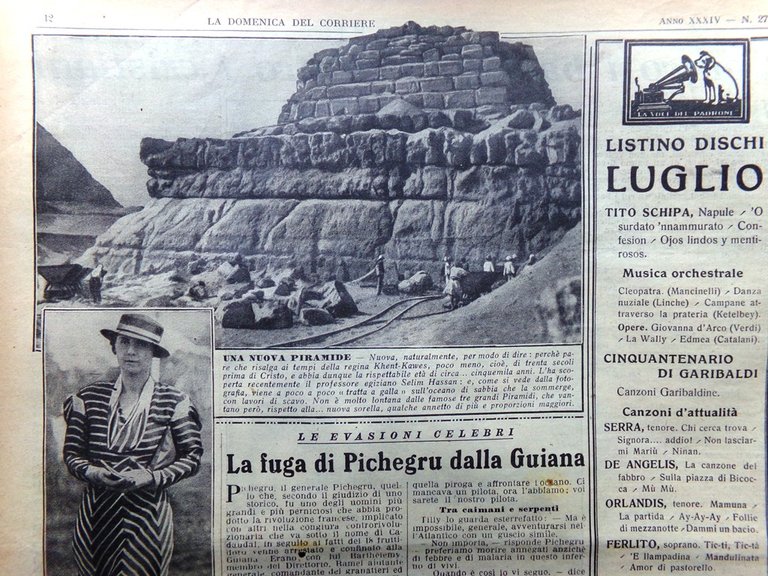 La Domenica del Corriere 3 Luglio 1932 Cayappas Indios Artiglio …