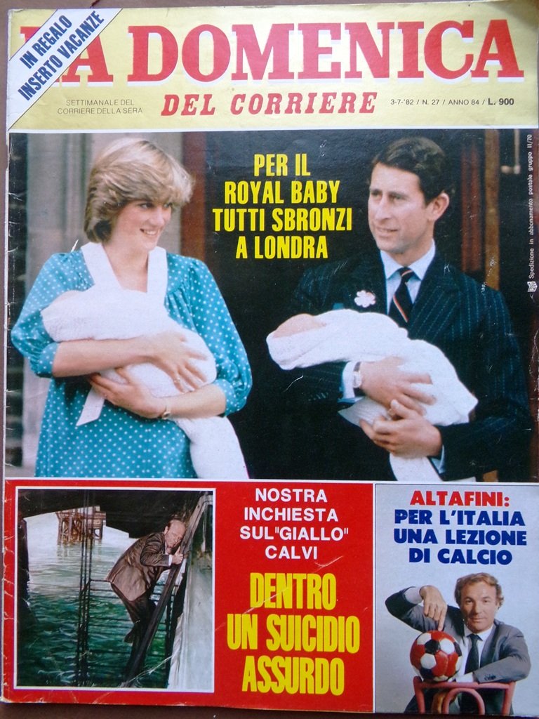 La Domenica del Corriere 3 Luglio 1982 Diana Royal Baby …