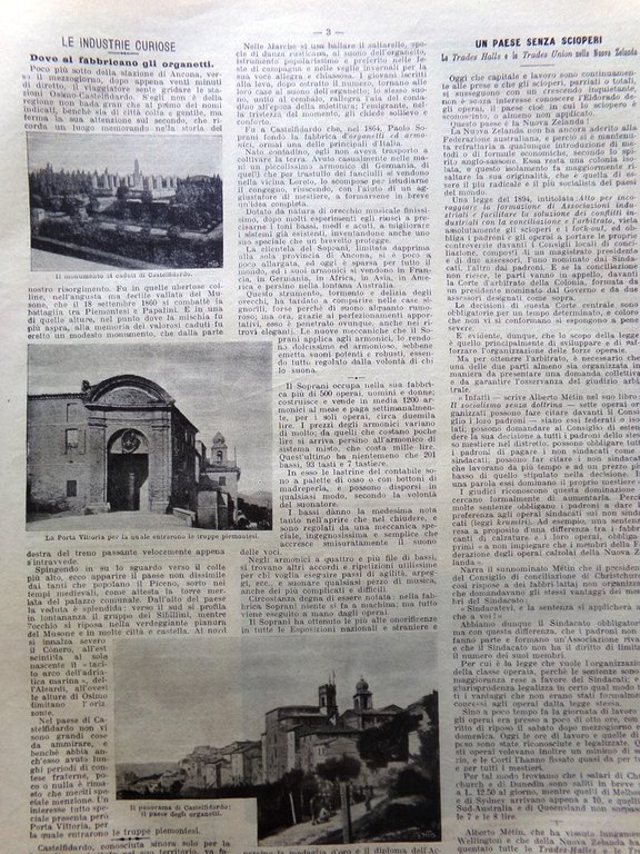 La Domenica del Corriere 3 Maggio 1903 Castelfidardo Topinambour San …