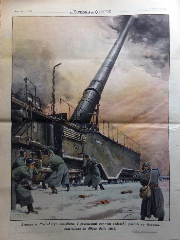 La Domenica del Corriere 3 Maggio 1942 WW2 Bombe Malta …